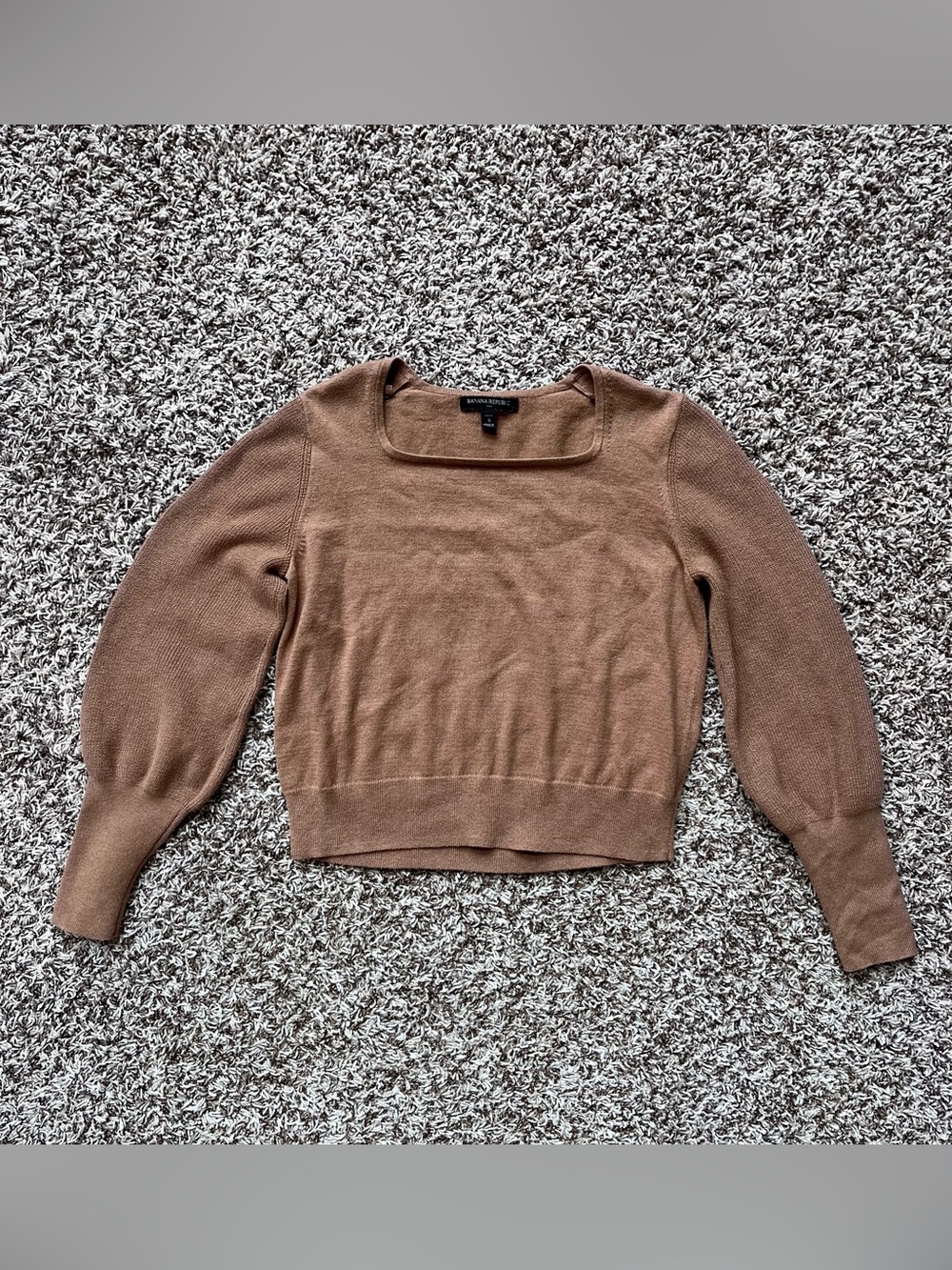 Banana Republic Square Neck Puff Sleeve Sweater